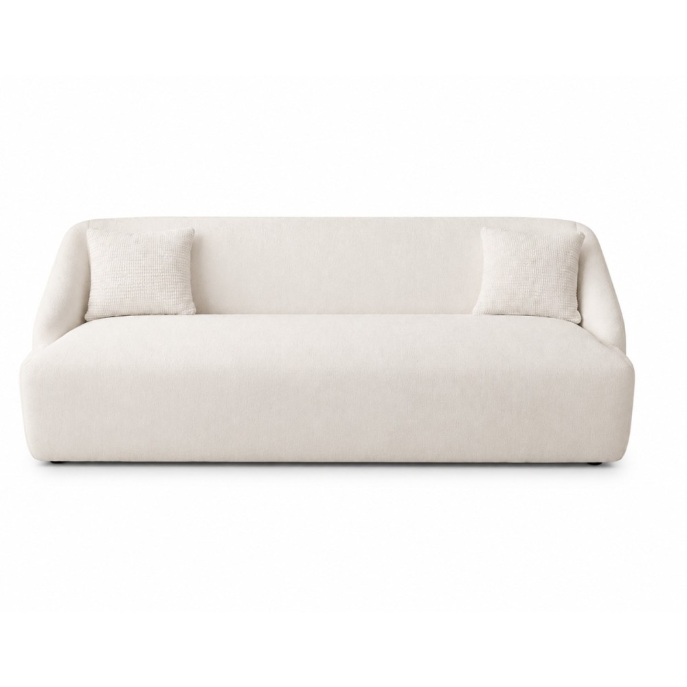 Artekko Novar Μπεζ Υφασμάτινος Τριθέσιος Καναπές (225x98x77)cm