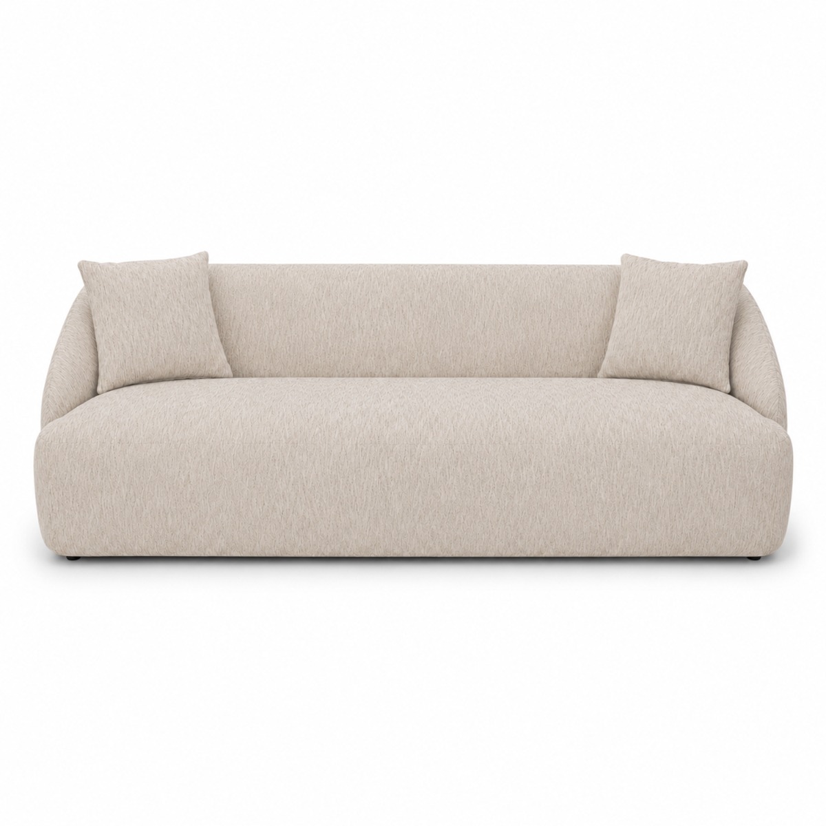 Artekko Novar Μπεζ Υφασμάτινος Τριθέσιος Καναπές (225x98x77)cm