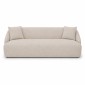 Artekko Novar Μπεζ Υφασμάτινος Τριθέσιος Καναπές (225x98x77)cm
