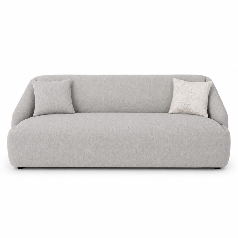 Artekko Novar Γκρι Υφασμάτινος Τριθέσιος Καναπές (225x98x77)cm