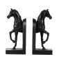 Artekko Bookends Βιβλιοστάτες Άλογα Ρητίνη  Μαύρο (12.7x10.2x26.7)cm Σετ/2