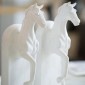 Artekko Bookends Βιβλιοστάτες Άλογα Ρητίνη Λευκό (12.7x9.4x26.9)cm Σετ/2