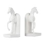 Artekko Bookends Βιβλιοστάτες Άλογα Ρητίνη Λευκό (12.7x9.4x26.9)cm Σετ/2