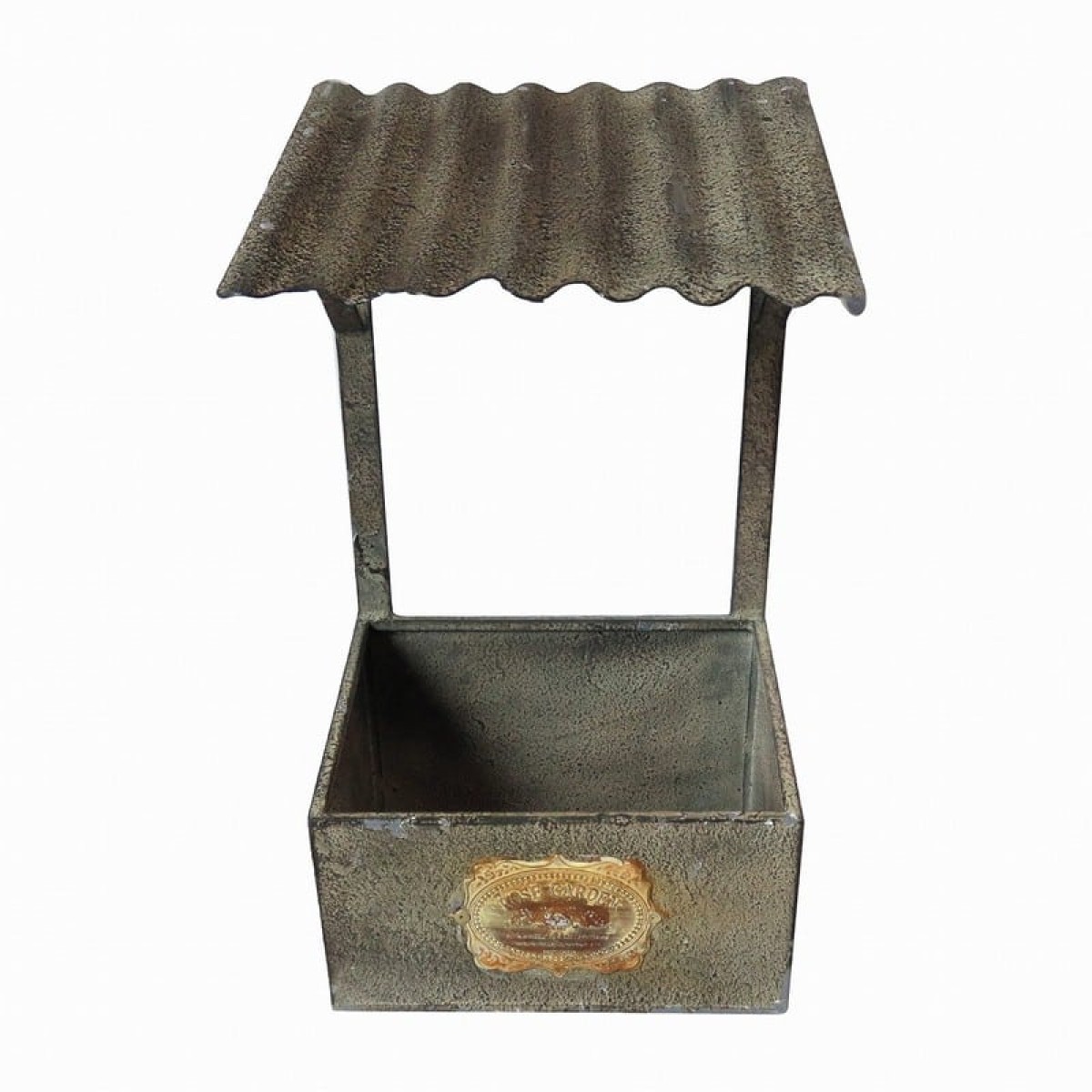 Artekko Planter Γκρι Μεταλλικό Διακοσμητικό Κασπό (23x16x42)cm