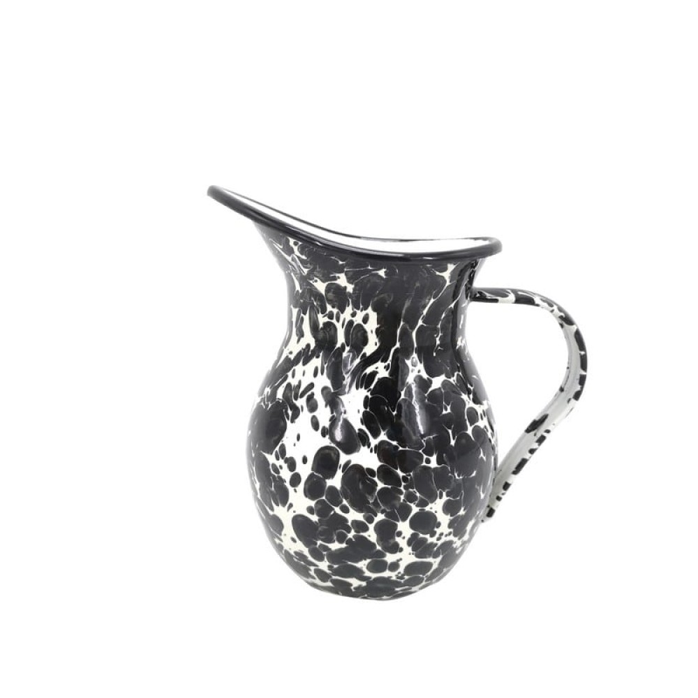Artekko Enamel Ασπρόμαυρη Μεταλλική Κανάτα (20x12x19)cm