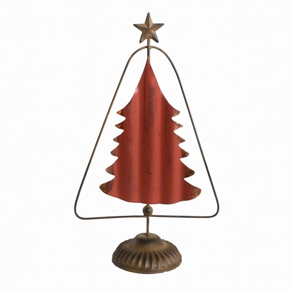 Artekko Xmas Κόκκινο Μεταλλικό Διακοσμητικό Δεντράκι (20.5x10x36)cm