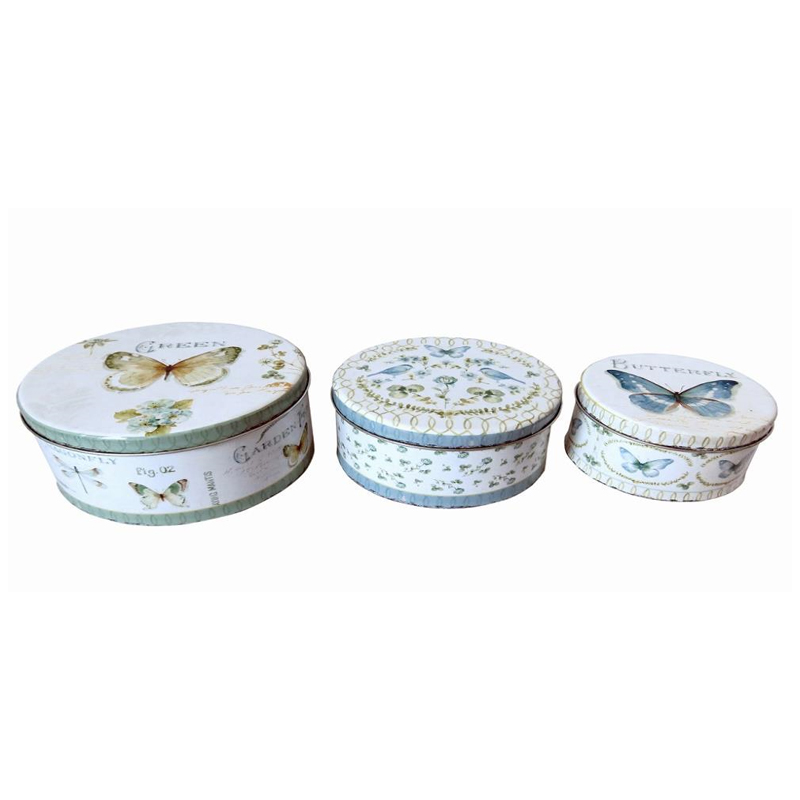Artekko Box Κουτιά Τσίγκινα Πολύχρωμα Σετ/3 (20x20x10)cm