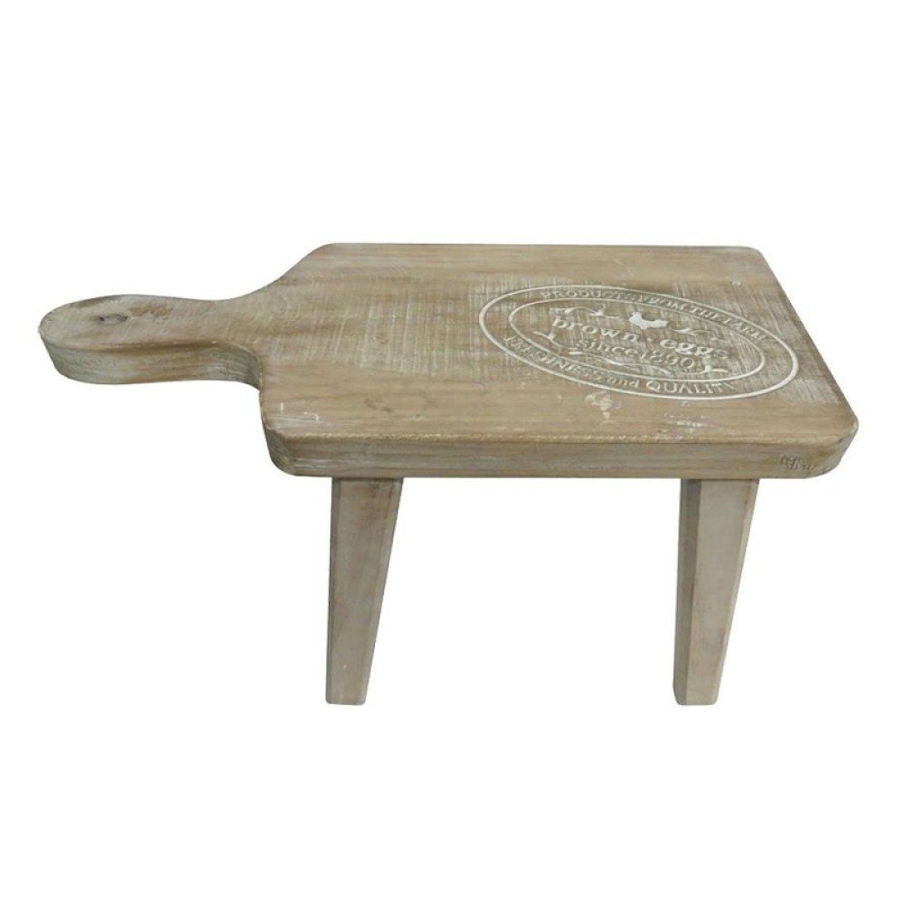 Artekko Vli Καφέ Ξύλινο Σκαμπό (45x23x28)cm