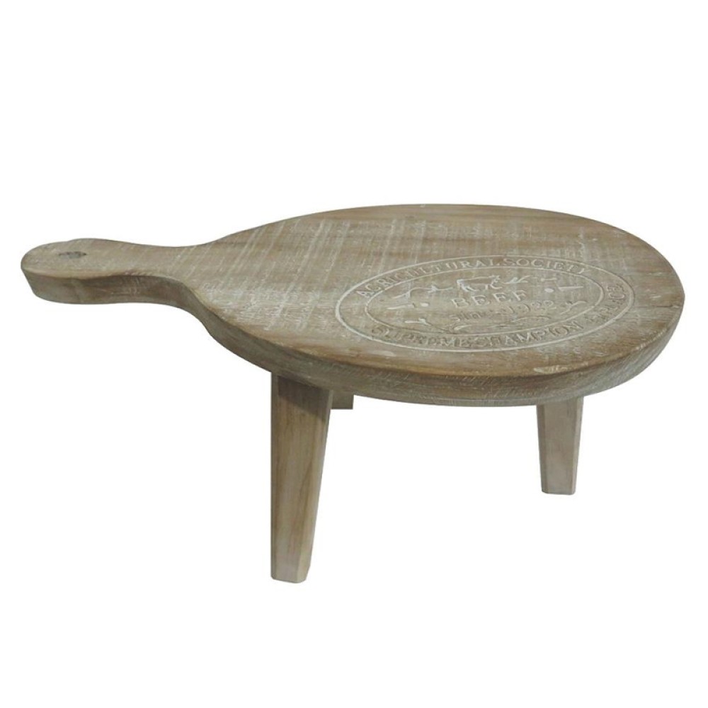 Artekko Vli Καφέ Ξύλινο Σκαμπό (45x24x28)cm