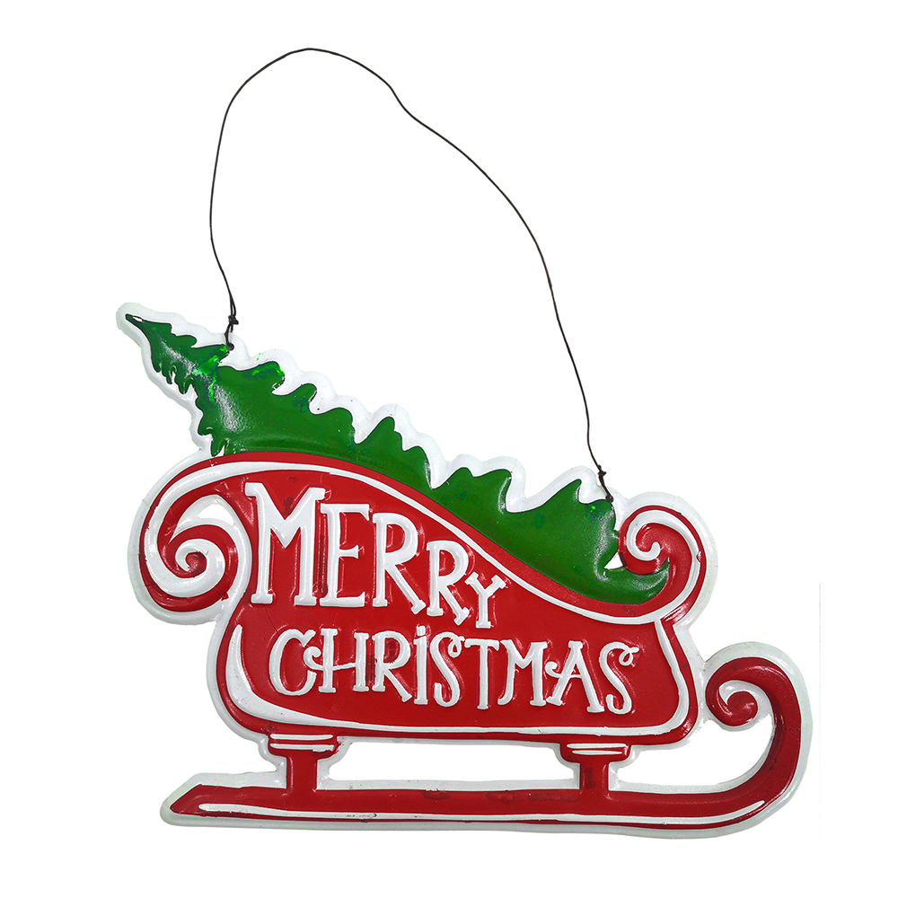 Artekko Xmas Μεταλλική Διακοσμητική Πινακίδα Τοίχου (22x17x1)cm