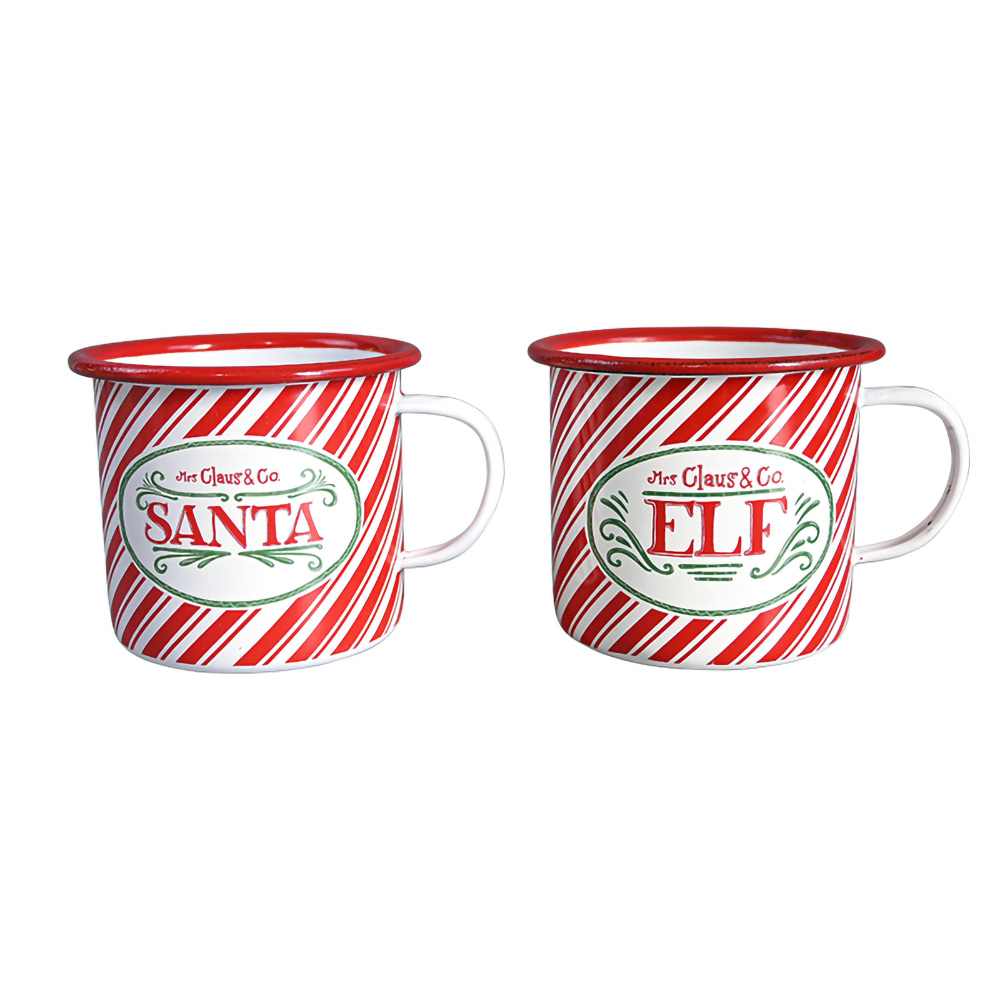Artekko Xmas Mug Μεταλλικές Χριστουγεννιάτικες Κούπες (14x11x10)cm 2pcs