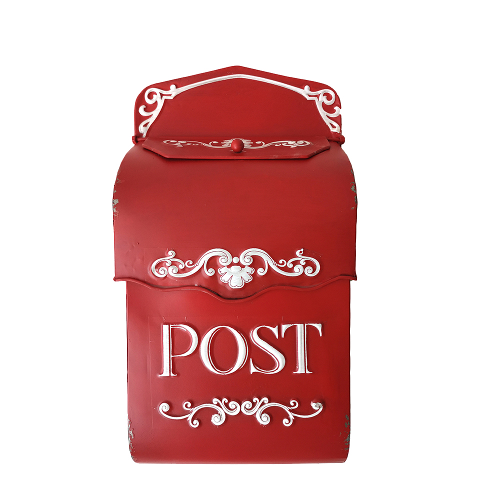 Artekko Xmas Mailbox Κόκκινο Μεταλλικό Γραμματοκιβώτιο (21x10x40)cm
