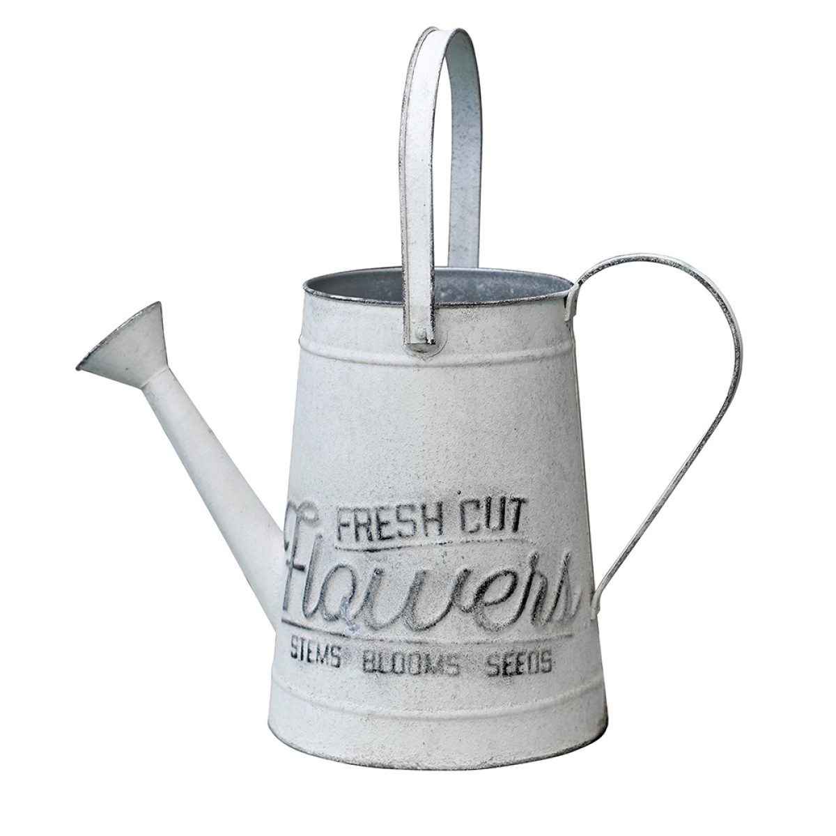 Artekko Watering Can Μεταλλικό Διακοσμητικό Ποτιστήρι σε Λευκή Πατίνα (38x20x40)cm