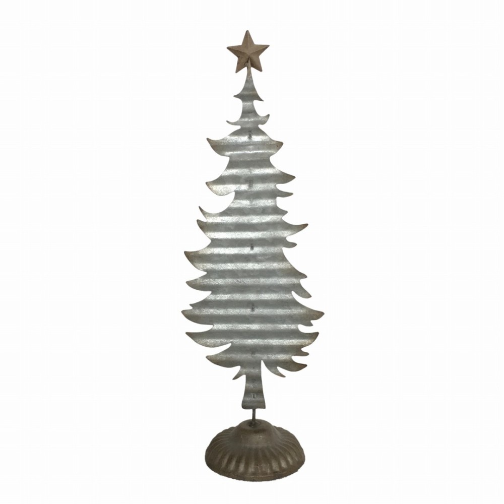 Artekko Xmas Γκρι Μεταλλικό Διακοσμητικό Δεντράκι (14x10x42)cm