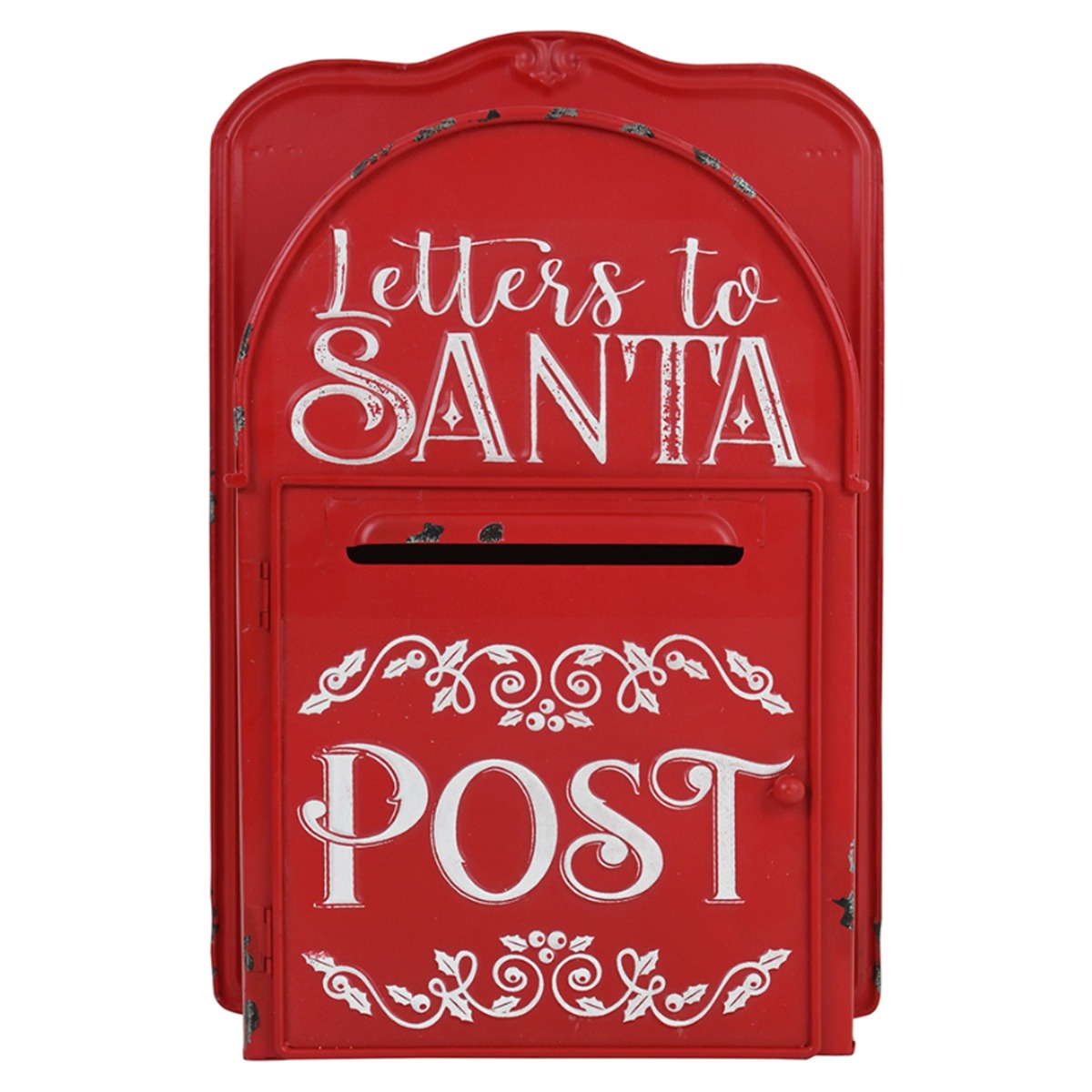 Artekko Xmas Mailbox Κόκκινο Μεταλλικό Γραμματοκιβώτιο (27x10x40)cm