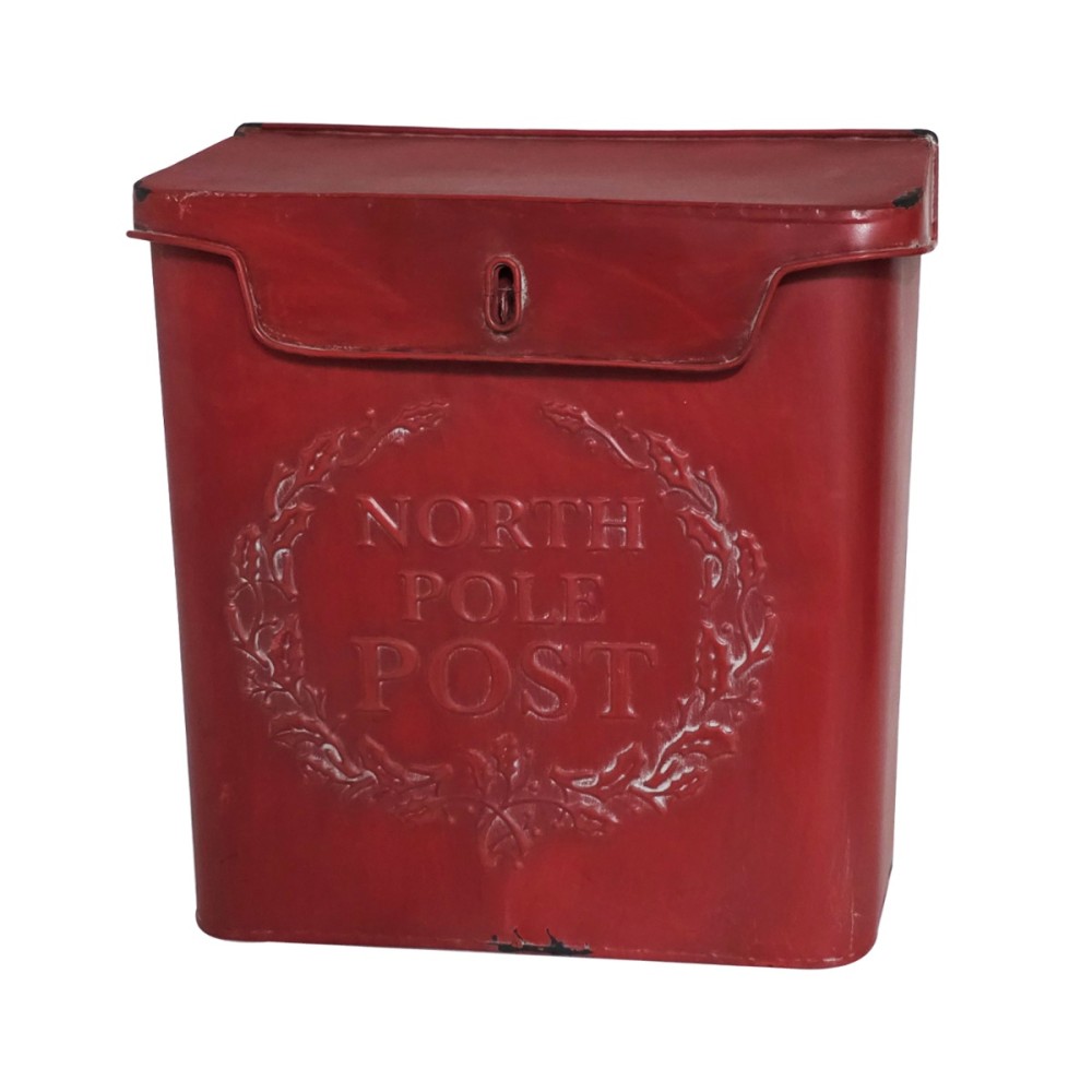 Artekko Xmas Mailbox Κόκκινο Μεταλλικό Γραμματοκιβώτιο (27x10x30)cm