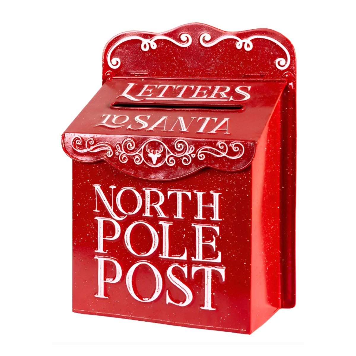 Artekko Xmas Mailbox Κόκκινο Μεταλλικό Γραμματοκιβώτιο (26x12x35)cm