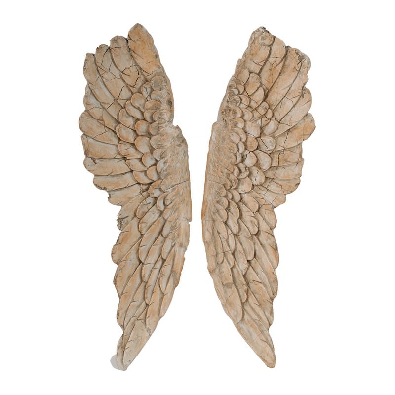 Artekko Angel Wings Μπεζ Διακοσμητικά Φτερά Τοίχου από Μαγνήσιο (29.2x7.6x104)cm 2pcs