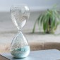 Artekko Hourglass Γυάλινη Διακοσμητική Κλεψύδρα με Γαλάζια Άμμο (9x9x25.4)cm
