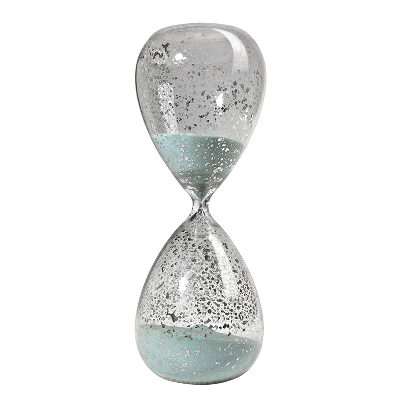 Artekko Hourglass Γυάλινη Διακοσμητική Κλεψύδρα με Γαλάζια Άμμο (9x9x25.4)cm