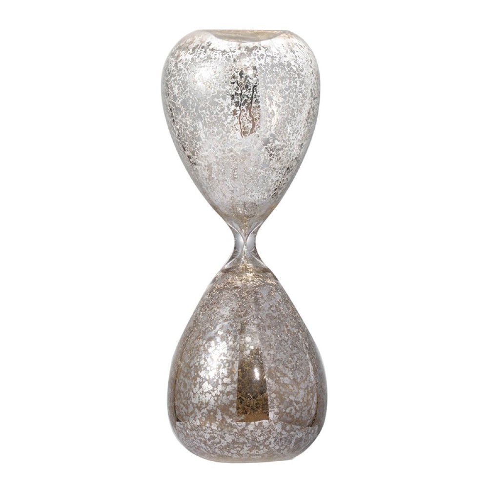 Artekko Hourglass Γυάλινη Διακοσμητική Κλεψύδρα με Μπεζ Άμμο (9x9x25.4)cm