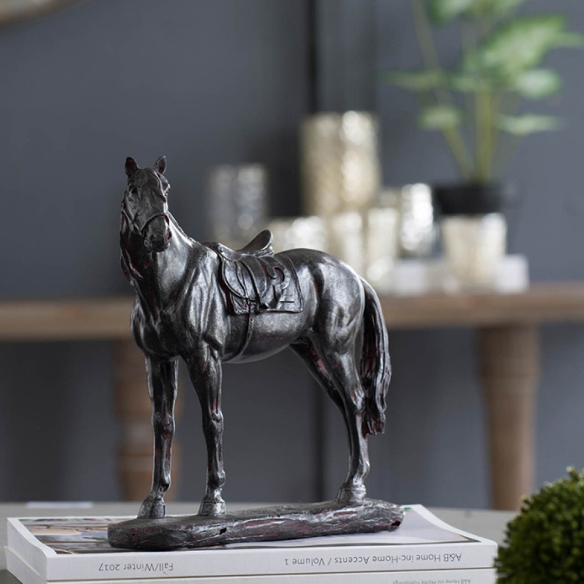 Artekko Horse Καφέ Διακοσμητικό Άλογο Ρητίνης (23.1x10.2x24.1)cm