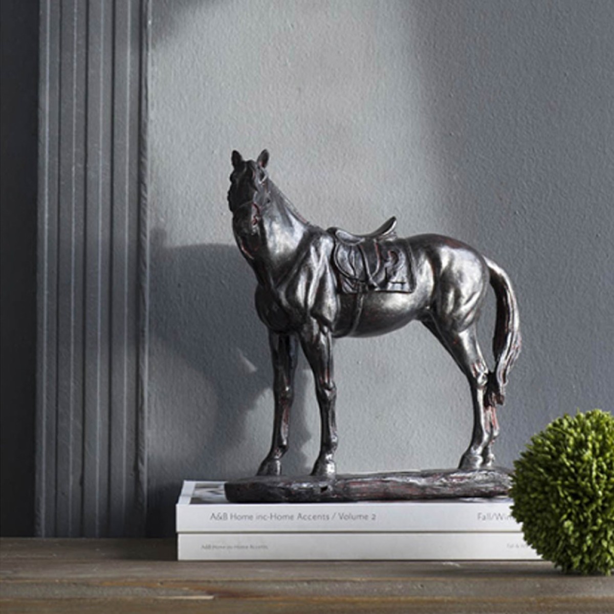 Artekko Horse Καφέ Διακοσμητικό Άλογο Ρητίνης (23.1x10.2x24.1)cm