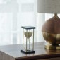 Artekko Hourglass Γυάλινη Διακοσμητική Κλεψύδρα σε Βάση με Μπεζ Άμμο (8.5x8.5x19.5)cm