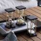 Artekko Hourglass Γυάλινη Διακοσμητική Κλεψύδρα σε Βάση με Μπεζ Άμμο (8.5x8.5x19.5)cm