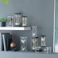 Artekko Hourglass Γυάλινη Διακοσμητική Κλεψύδρα σε Βάση με Μπεζ Άμμο (8.5x8.5x19.5)cm