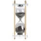 Artekko Hourglass Κλεψύδρα Διακοσμητική Γυαλί Κρύσταλλο Μαύρο Χρυσό (7.6x7.6x20.5)cm