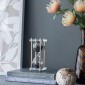 Artekko Hourglass Κλεψύδρα Διακοσμητική Γυαλί Κρύσταλλο Μαύρο Χρυσό (7.6x7.6x20.5)cm