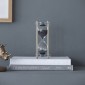 Artekko Hourglass Κλεψύδρα Διακοσμητική Γυαλί Κρύσταλλο Μαύρο Χρυσό (7.6x7.6x20.5)cm