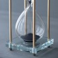 Artekko Hourglass Κλεψύδρα Διακοσμητική Γυαλί Κρύσταλλο Μαύρο Χρυσό (7.6x7.6x20.5)cm