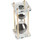 Artekko Hourglass Κλεψύδρα Διακοσμητική Γυαλί Κρύσταλλο Μαύρο Χρυσό (7.6x7.6x20.5)cm
