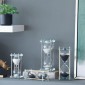 Artekko Hourglass Κλεψύδρα Διακοσμητική Γυαλί Κρύσταλλο Μαύρο Χρυσό (7.6x7.6x20.5)cm