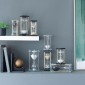 Artekko Hourglass Κλεψύδρα Διακοσμητική Γυαλί Κρύσταλλο Μαύρο Χρυσό (7.6x7.6x20.5)cm
