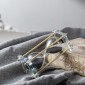 Artekko Hourglass Κλεψύδρα Διακοσμητική Γυαλί Κρύσταλλο Μαύρο Χρυσό (7.6x7.6x20.5)cm