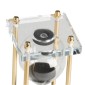 Artekko Hourglass Κλεψύδρα Διακοσμητική Γυαλί Κρύσταλλο Μαύρο Χρυσό (7.6x7.6x20.5)cm