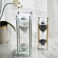 Artekko Hourglass Κλεψύδρα Διακοσμητική Γυαλί Κρύσταλλο Μαύρο Χρυσό (7.6x7.6x20.5)cm