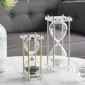 Artekko Hourglass Κλεψύδρα Διακοσμητική Γυαλί Κρύσταλλο Μαύρο Χρυσό (7.6x7.6x20.5)cm