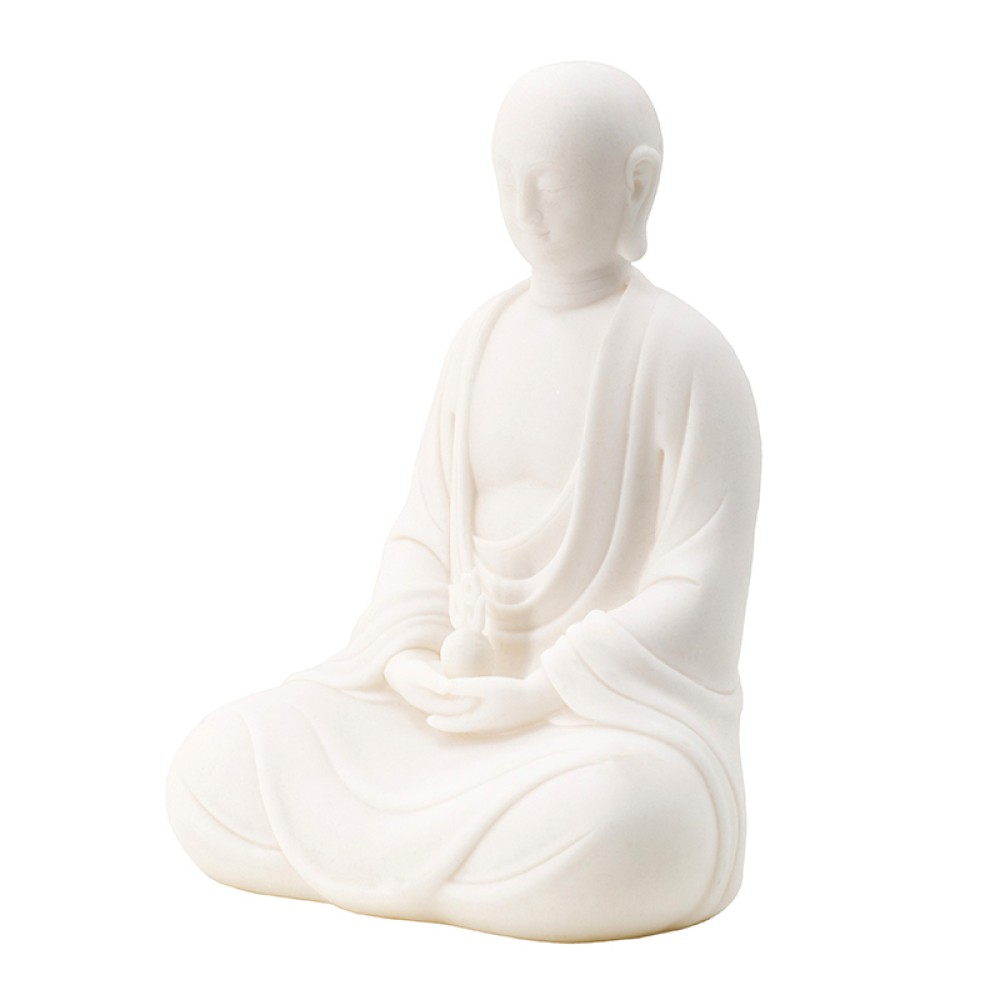 Artekko Buddha Διακοσμητικό Άγαλμα Βούδας Ρητίνη Λευκό (18x13x23)cm