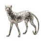 Artekko Animal Ασημί Επιτραπέζιο Διακοσμητικό Τζάγκουαρ από Ρητίνη (33x8x23.5)cm