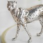 Artekko Animal Ασημί Επιτραπέζιο Διακοσμητικό Τζάγκουαρ από Ρητίνη (33x8x23.5)cm