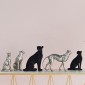 Artekko Animal Ασημί Επιτραπέζιο Διακοσμητικό Τζάγκουαρ από Ρητίνη (33x8x23.5)cm