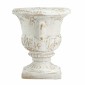 Artekko Pedestal Διακοσμητικό Δοχείο από Μαγνήσιο σε Λευκή Πατίνα (24x24x27)cm