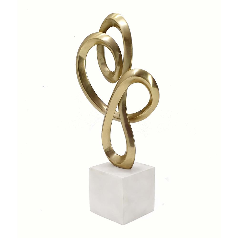Artekko Sculpture Γλυπτό Αλουμινίου σε Μαρμάρινη Βάση
