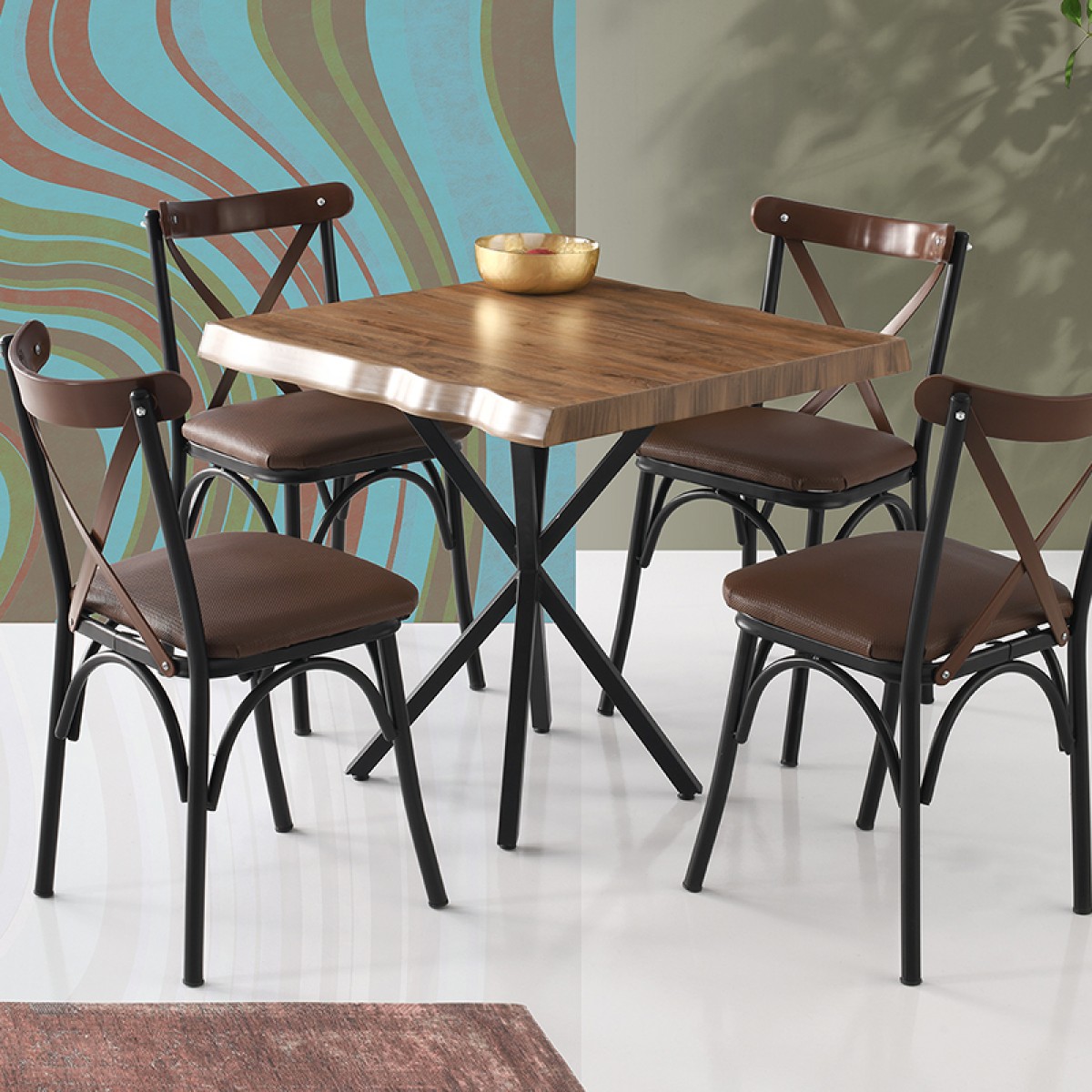 Artekko Tivoli Καρέκλα Μεταλλική Μαύρη (46x56x77)cm