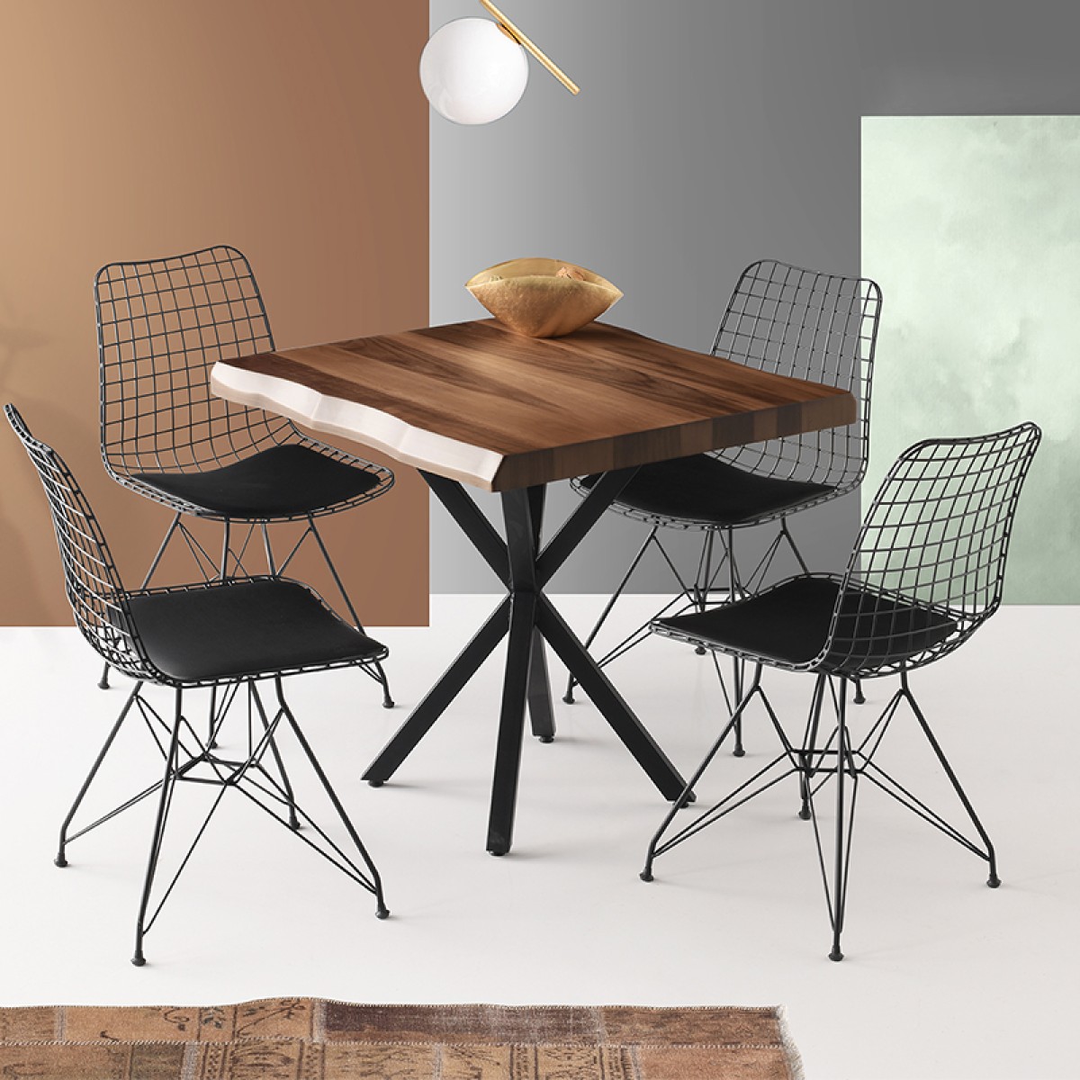 Artekko Tivoli Καρέκλα Μεταλλική Μαύρη (46x56x77)cm