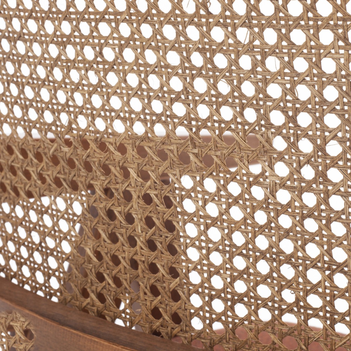 Artekko Suva Rattan Καρέκλα με Καφέ Ξύλινο Σκελετό με Ψάθα και Πράσινο Τεχνόδερμα (52x55x80)cm